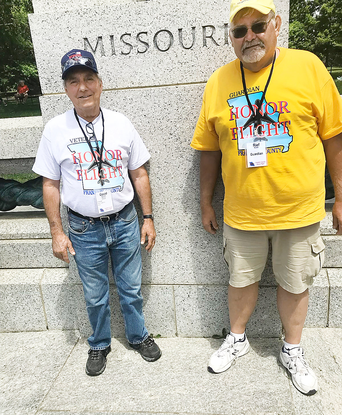 Mike Riefer (right) was the guardian for David Benton from Gerald. Benton is a Vietnam Veteran.